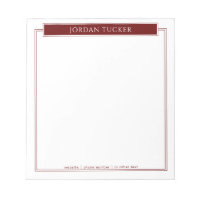 Placa de identificação vermelha bordô moderna para