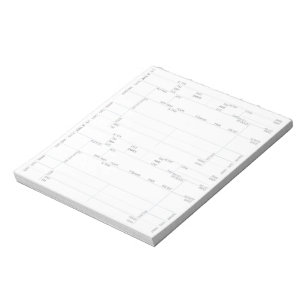 BLOCO DE NOTAS PLACA DE NOTAS DE VOO 4 (HORIZ)