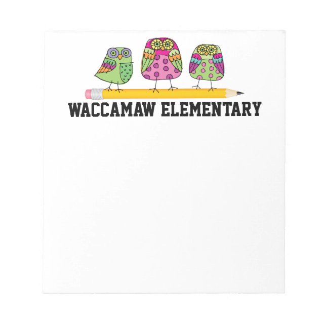 Bloco De Notas Placa de Notas Escolares - SRF (Frente)