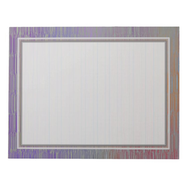 Bloco De Notas Placa de Notas Lined Silver 8,5x11 (Frente)