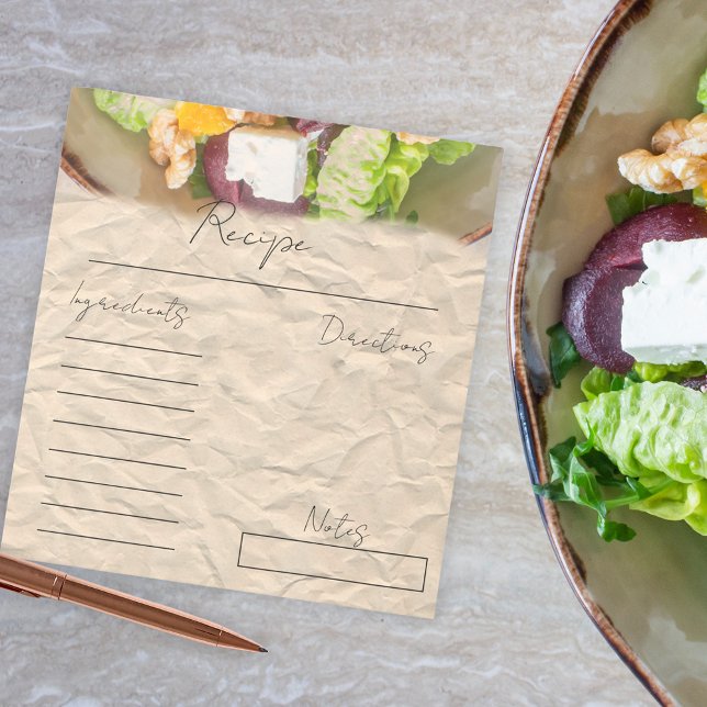 Bloco De Notas Placa de recebimento do Cozinhar da folha de Vazio (Criador carregado)