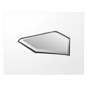 Bloco De Notas Placa do Home do Basebol