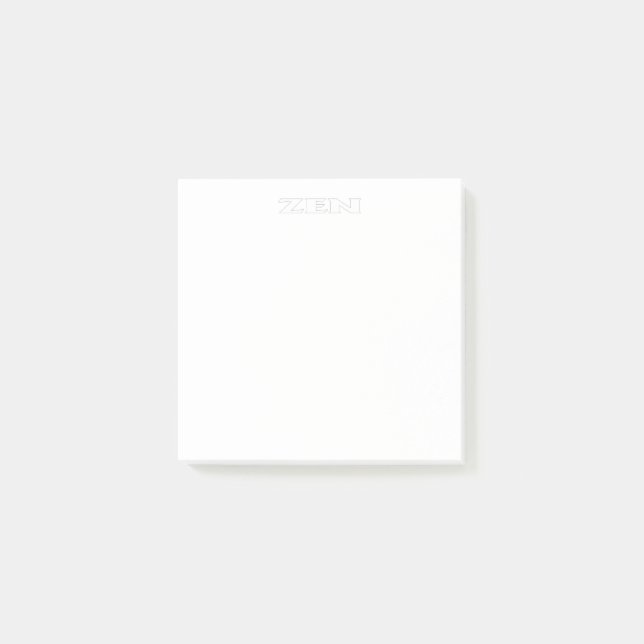 Bloco De Notas Placas brancas de anotação Zen (Frente)