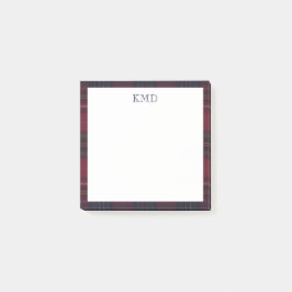 Bloco De Notas Plaid Elegant Notes