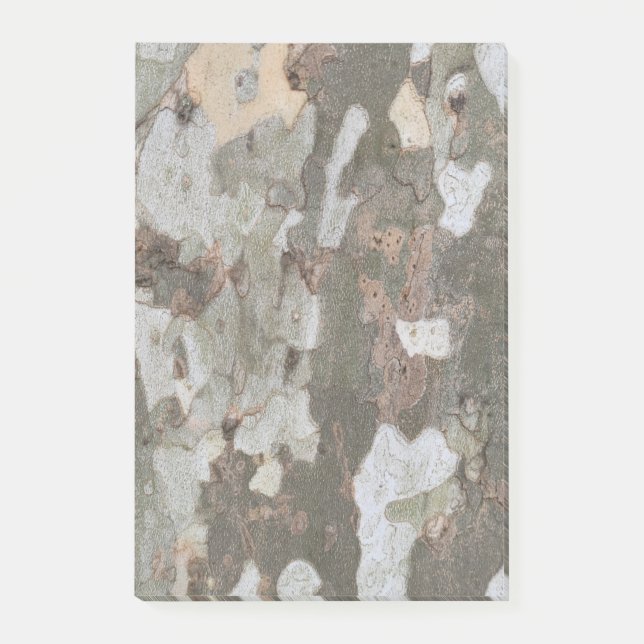 Bloco De Notas Plane tree camouflage looks bark pattern n (Frente)