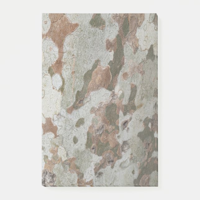 Bloco De Notas Plane tree camouflage looks bark pattern n (Frente)