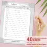 Bloco De Notas Planeador de Objetivos Diários a Fazer Lista Lista<br><div class="desc">"Lista a fazer" para impressão personalizada no estilo de cinza. Espaço suficiente para anotações. Personalize com seu nome ou nome de família. Tamanho: 8, 5" x 11" 40 páginas rasgadas do lado do solteiro Design em cada página</div>
