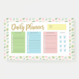 Bloco De Notas Planeador Diário Floral
