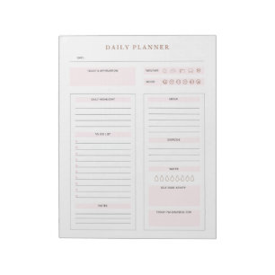 Bloco De Notas Planeador Diário Minimalista para fazer lista Cola