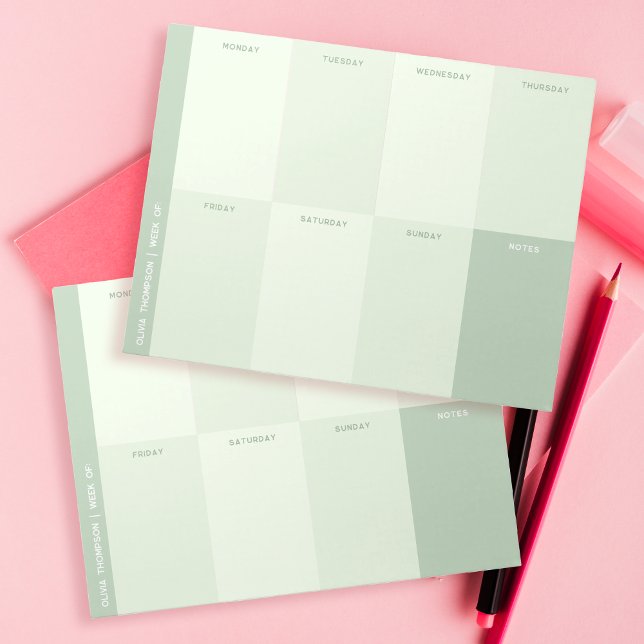 Bloco De Notas Planeador Semanal da Escola Verde (Criador carregado)