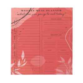 Bloco De Notas Planeador semanal de refeições: Simplifique o seu