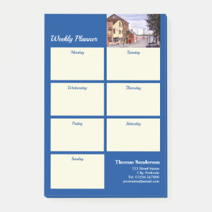 Bloco De Notas Planeador Semanal Nova Pintura de Massachusetts Be