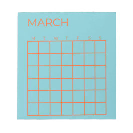 Bloco De Notas Planejador de Calendário Não Atualizado Marcha Lar