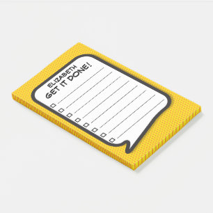 Bloco De Notas Planejador de Lista de Tarefas Comic Book FAÇA ACO