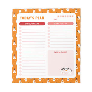 Bloco De Notas Planejador de Lista de Tarefas Diárias de Trick ou