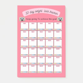 Bloco De Notas Planejador de Perda de Peso e Hábito por 30 Dias