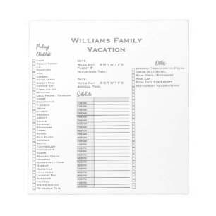 Bloco De Notas Planejador de Programação de Lista de Verificação