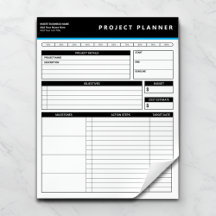 Planejador de Projeto Empresarial Personalizado Bl