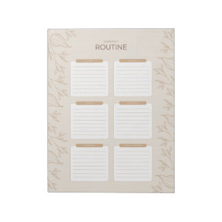 Bloco De Notas Planejador de Rotina de Workout Semanal de Mães Ju