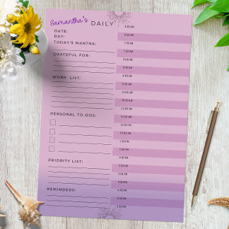 Bloco De Notas Planejador de Trabalho Pessoal, Fazer, Lembrar, Ma