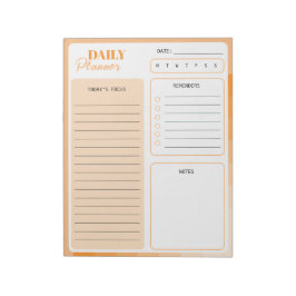 Bloco De Notas Planejador Diário Arco-íris Retro Sunburst