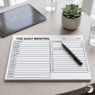 Bloco De Notas Planejador Diário Corporativo Minimalista & Agenda