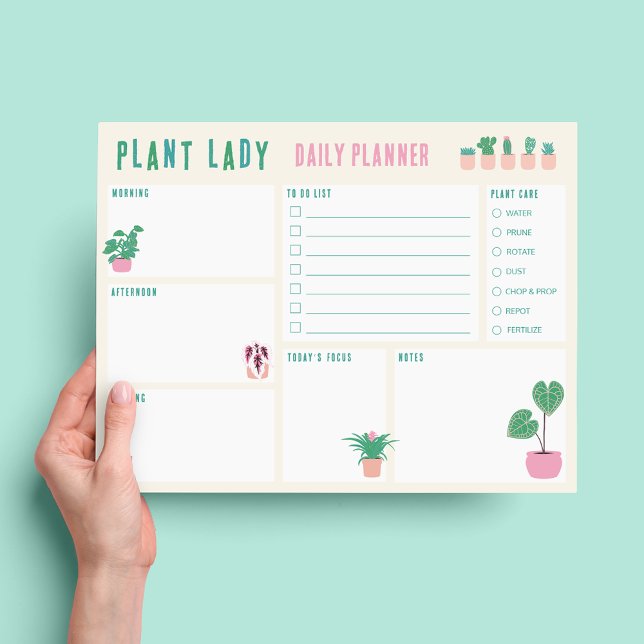 Bloco de Notas Planejador Diário da Plant Lady (Criador carregado)