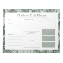Planejador Diário de Mesa Personalizado de Folhage