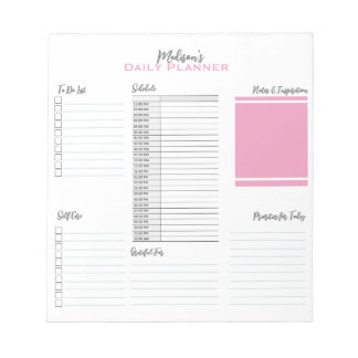 Bloco De Notas Planejador Diário de Programação de Lista de Taref