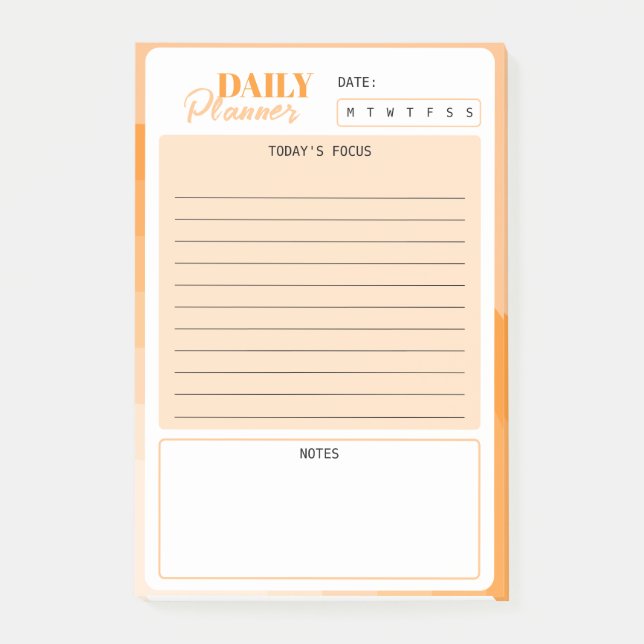 Bloco De Notas Planejador Diário Mini Retro Sunburst (Frente)