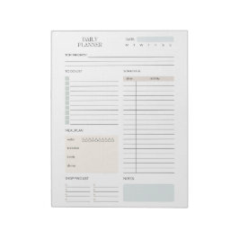Bloco De Notas Planejador Diário Minimalista