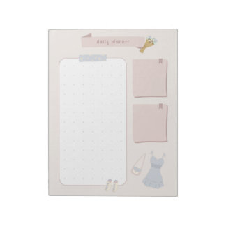 Bloco De Notas Planejador Diário Minimalista Pastel