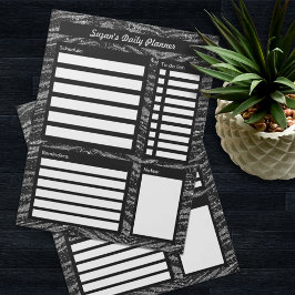 Bloco De Notas Planejador Diário Personalizado de Padrão de Largu