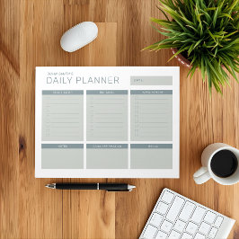 Bloco De Notas Planejador Diário Profissional Moderno Simples