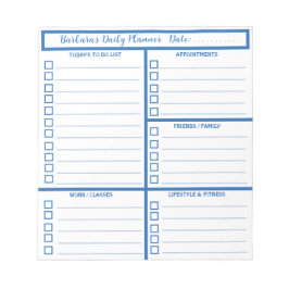 Bloco De Notas Planejador Diário Simples Profissional Moderno