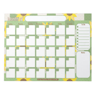 Bloco De Notas Planejador Mensal Personalizado | Padrão de Xadrez