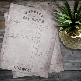 Bloco De Notas Planejador Personalizado de Gótico de Vintage da F