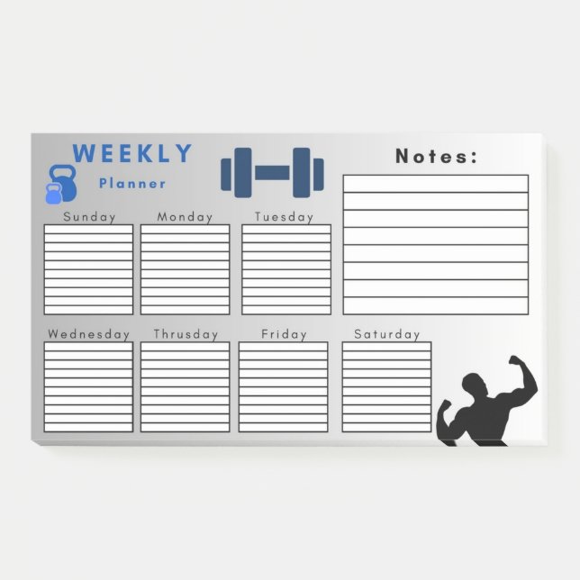 BLOCO DE NOTAS PLANEJADOR SEMANAL (Frente)