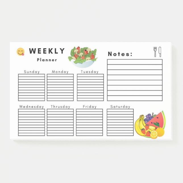 BLOCO DE NOTAS PLANEJADOR SEMANAL (Frente)