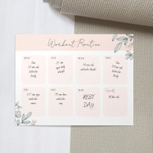 Planejador Semanal de Rotina de Workout