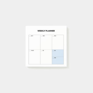 Bloco De Notas Planejador semanal do estudo
