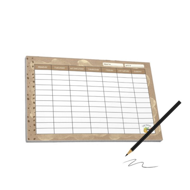 Bloco De Notas Planejador semanal para amantes de café (Criador carregado)