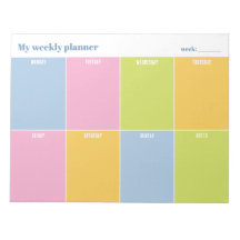 Planejador Semanal Personalizado Colorido Arco-íri
