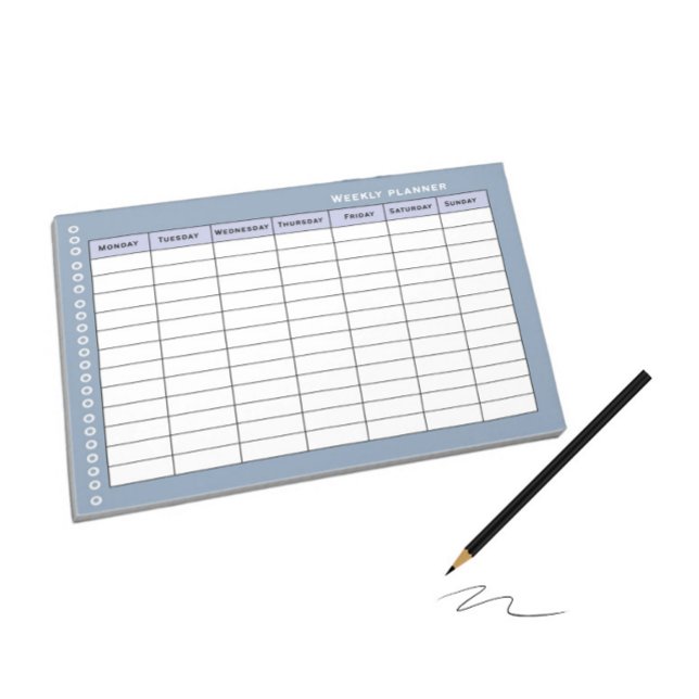 Bloco De Notas Planejador semanal simples (Criador carregado)
