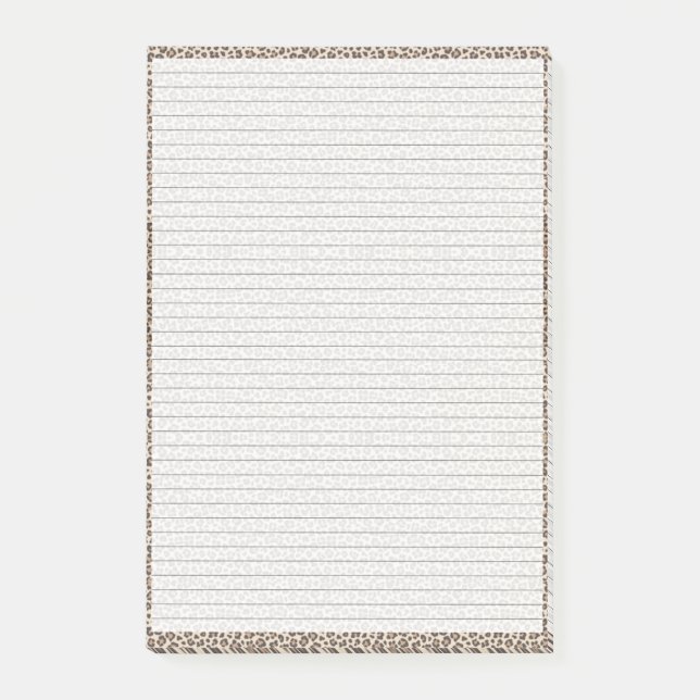 Bloco De Notas Planeje Comigo | Na moda Cheetah Impressão 4X6 do  (Frente)