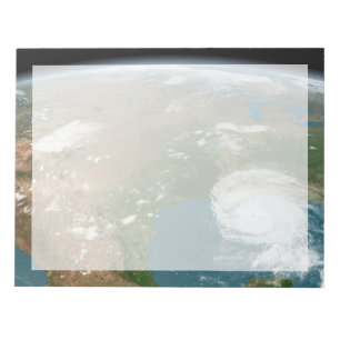 Bloco De Notas Planeta Panorâmico Terra E Os Eua.