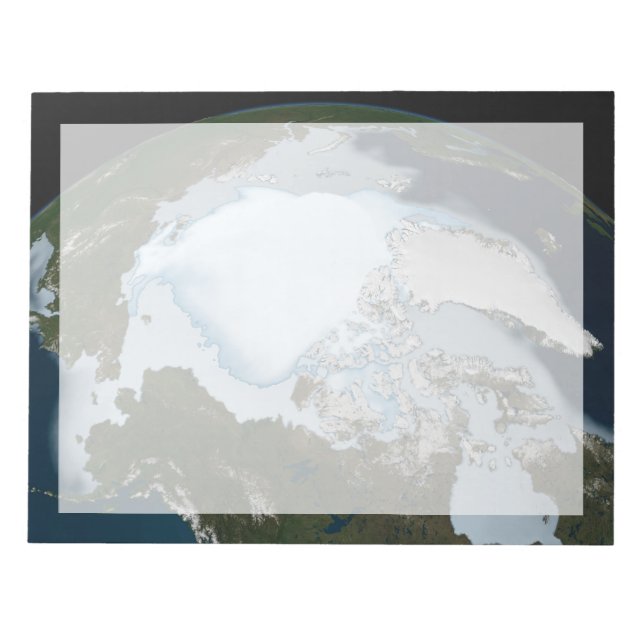 Bloco De Notas Planeta Terra Mostrando Cobertura De Gelo Marinho  (Frente)