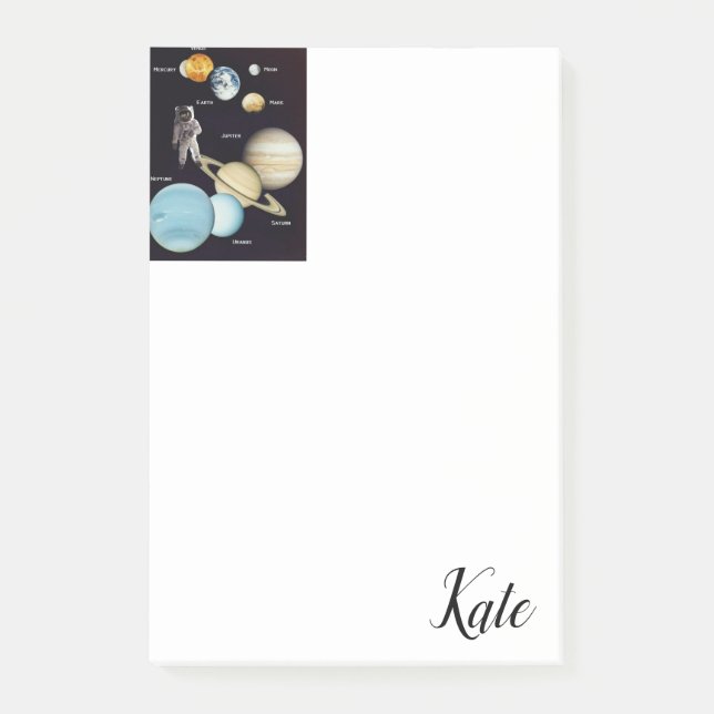 Bloco De Notas Planetas de Post-it Notes (Frente)