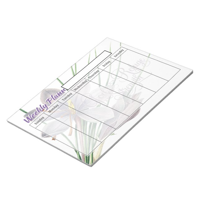 Bloco De Notas Planilhas Semanais de Refúgio (Inclinado)
