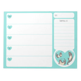 Bloco De Notas Planner de almoço do Rio Nadar Otter School Planne